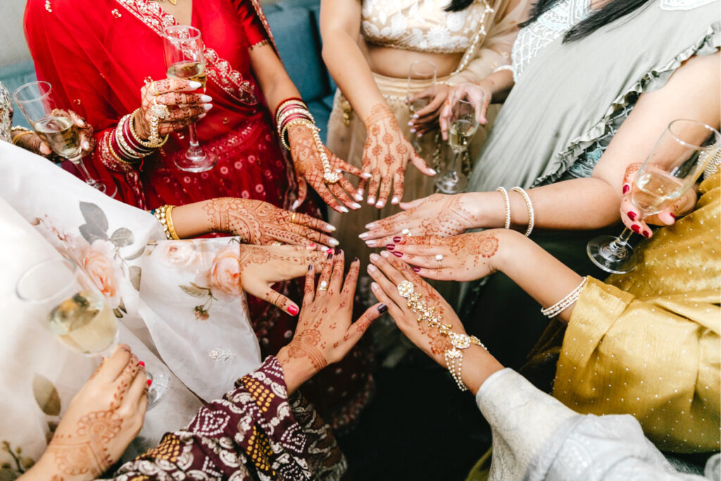 wedding henna done for a multicultural Philadelphia wedding