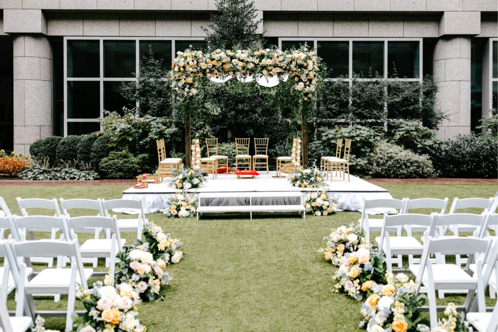 Hindu & Western outdoor wedding ceremony details at The Logan Hotel by Emily Wren Photography
