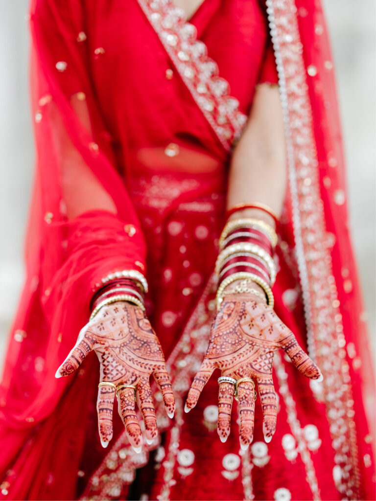 Bridal henna for Hindu wedding day in Philadelphia