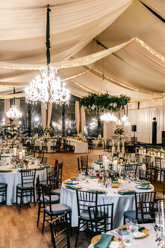 elegant and luxurious Water Works wedding reception details by Emily Wren Photography