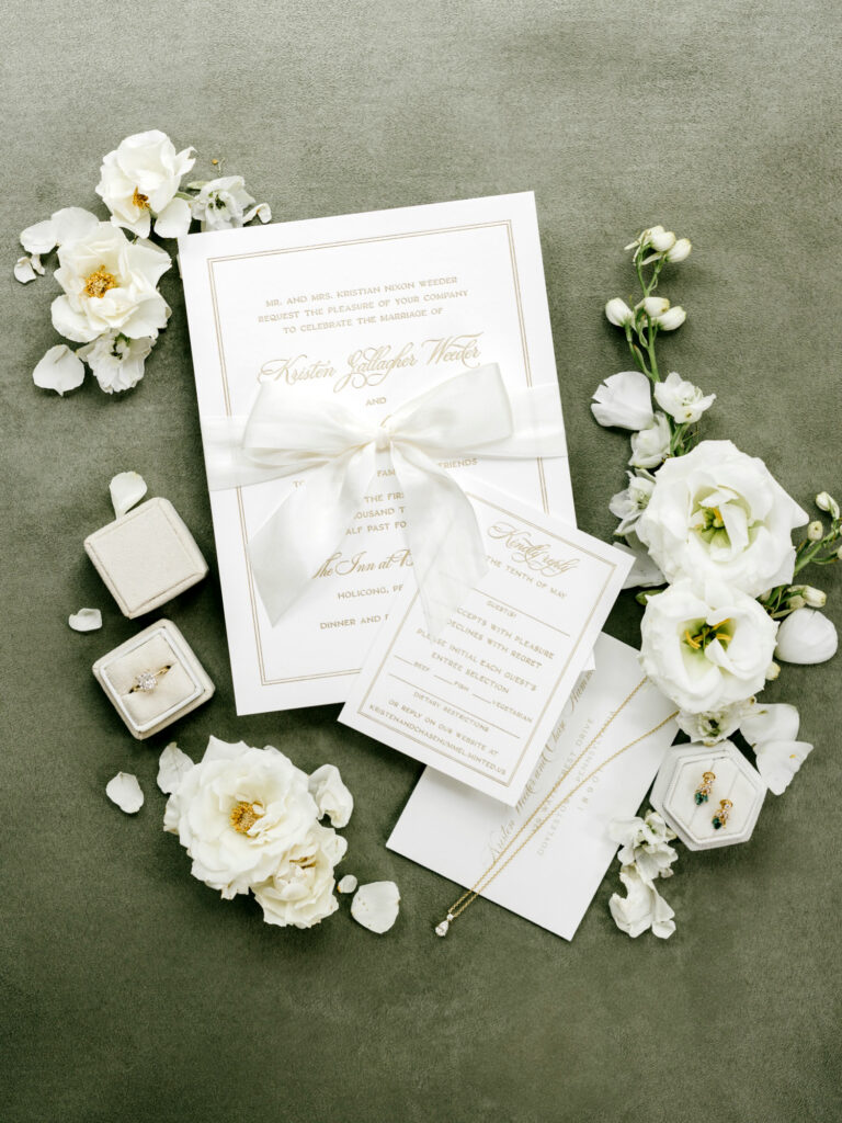 simplistic elegant wedding invitation suite by Emily Wren Photography