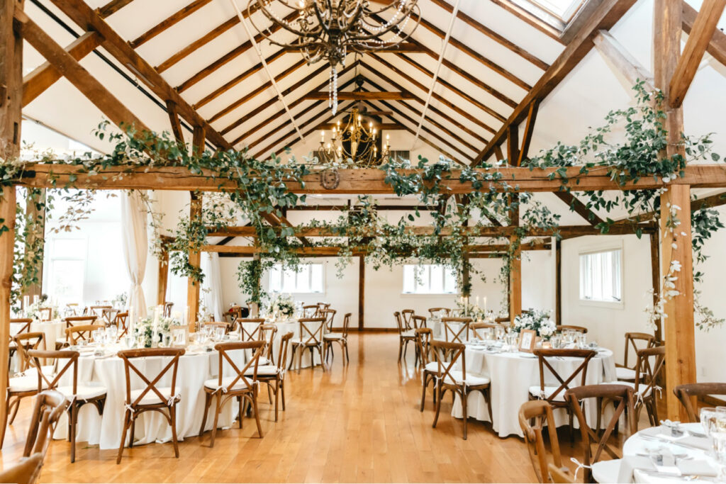 Spring wedding reception details at the Inn at Barley Sheaf
