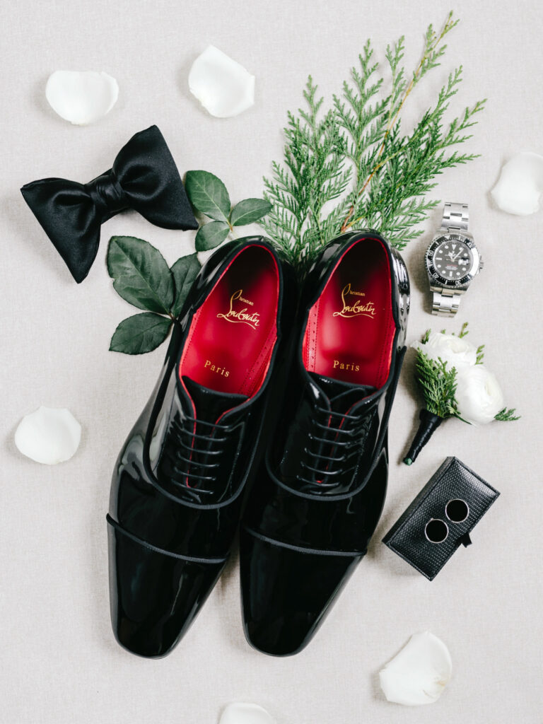 Groom's getting ready details for his winter, Christmas wedding day by Emily Wren Photography