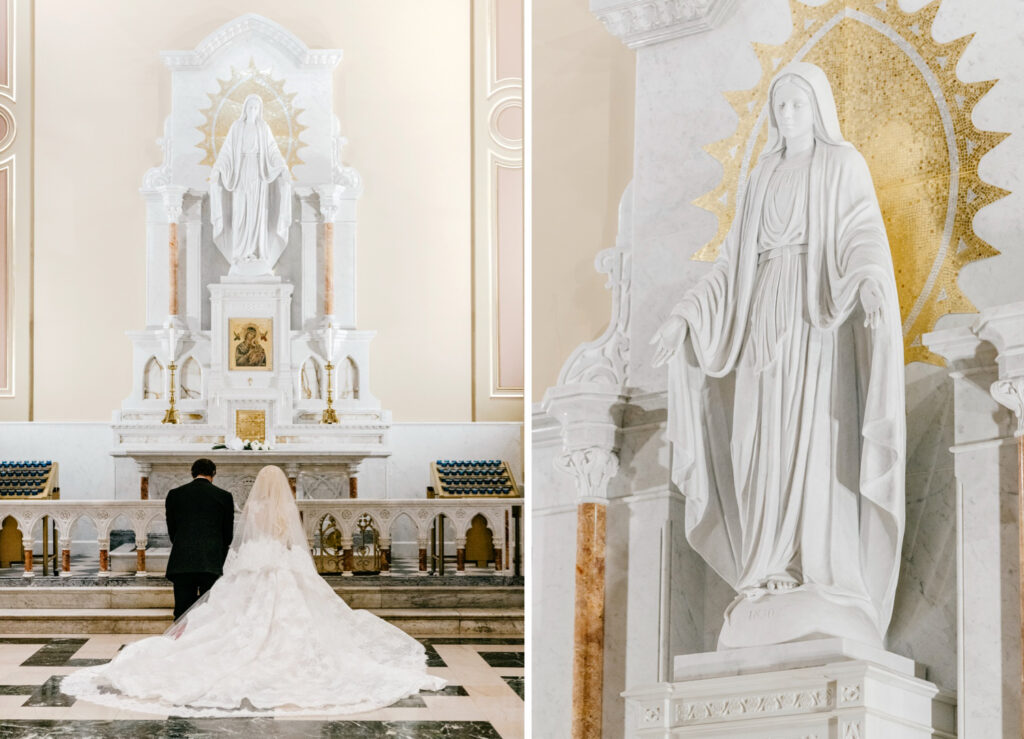 timeless church wedding ceremony at The Basilica of Saints Peter and Paul by Philadelphia wedding photographer Emily Wren Photography