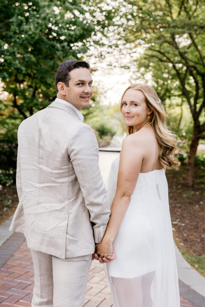 cute engagement portraits at Villanova University by Emily Wren Photography