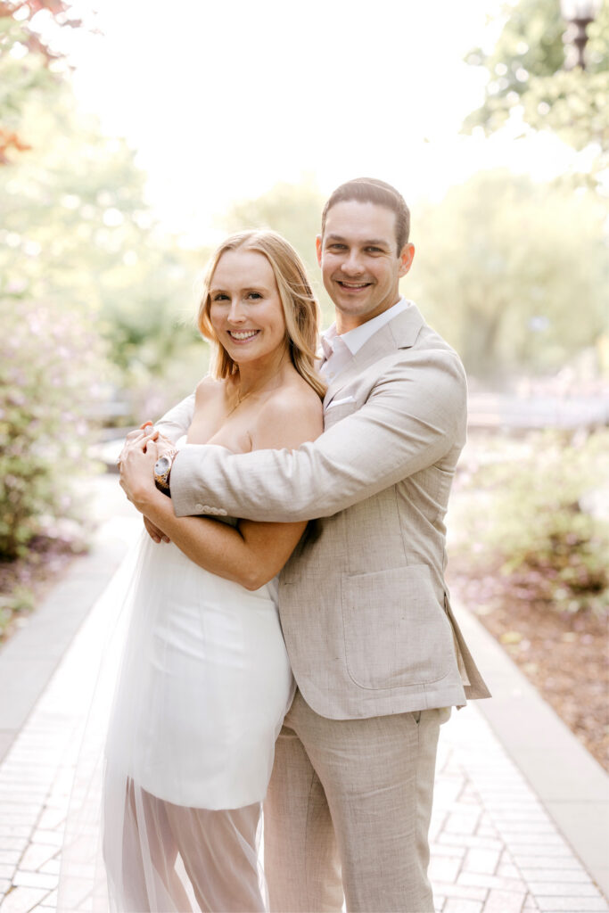 golden hour summer engagement portraits of Philadelphia couple by Emily Wren Photography