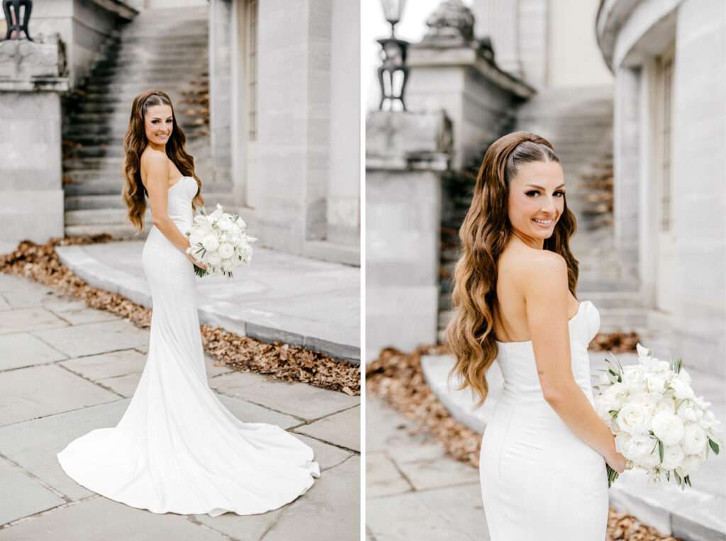 bridal portrait on an early spring wedding day in Center City Philadelphia by Emily Wren Photography