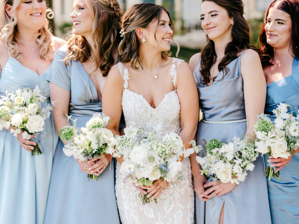 spring bridal bouquets for bridesmaids by Philadelphia wedding photographer Emily Wren Photography
