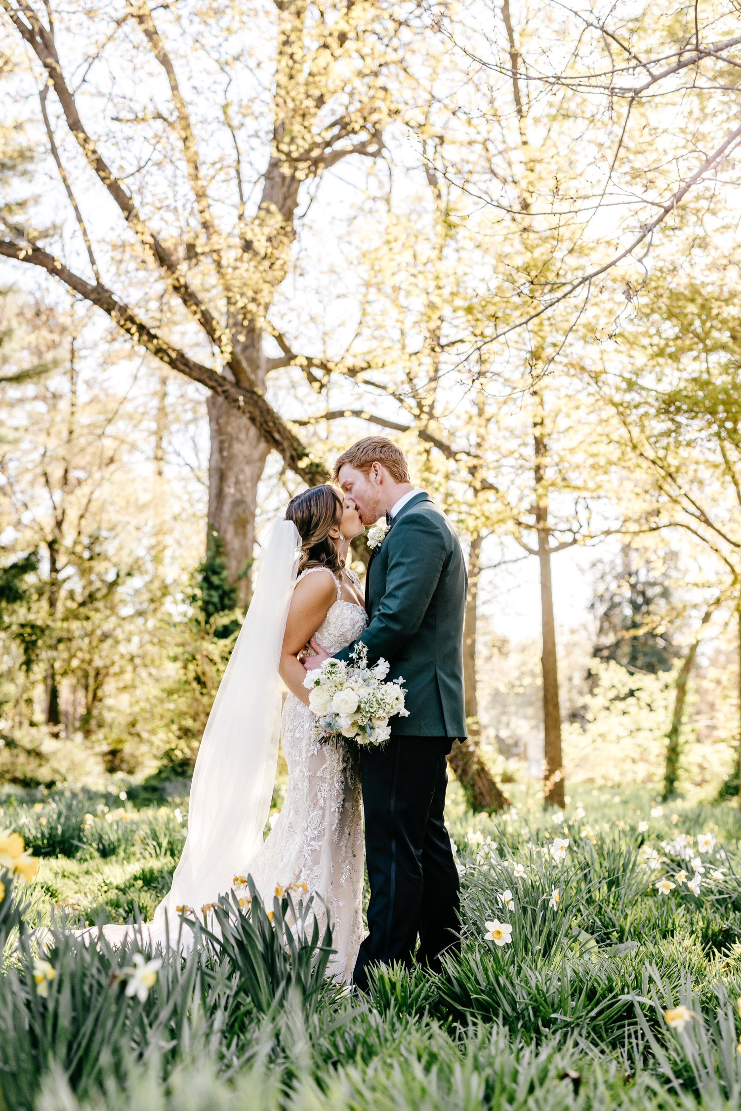 stunning whimsical wedding portraits of Philadelphia bride and groom by Emily Wren Photography