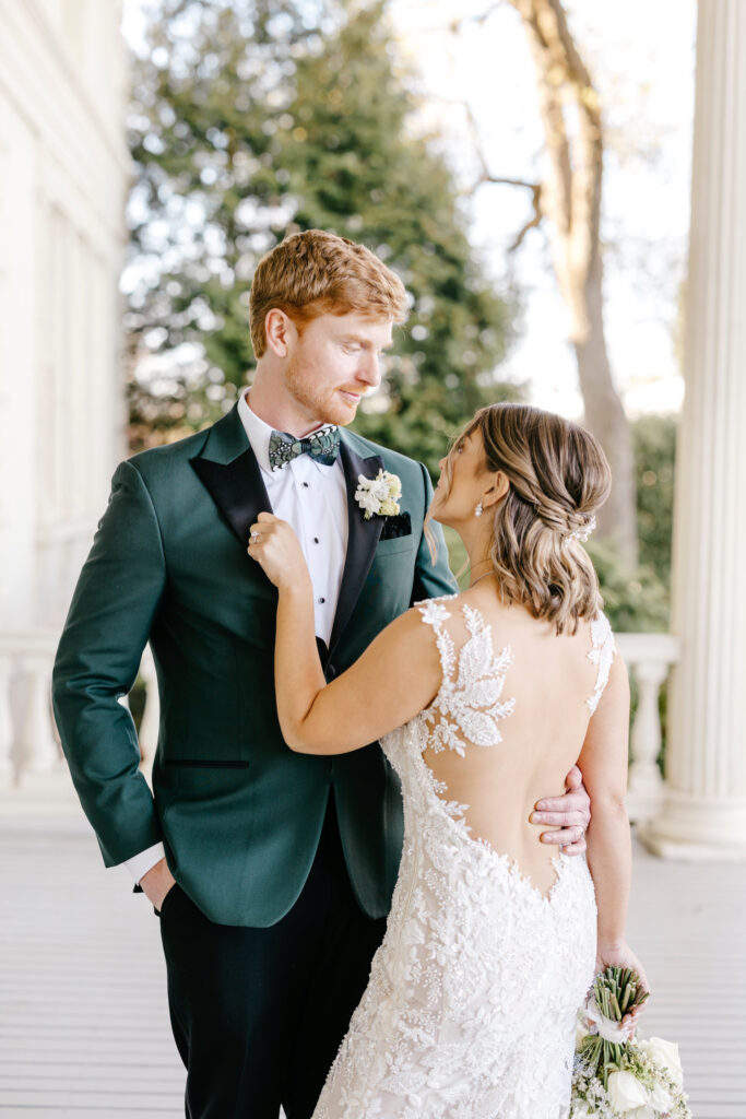 Glen Foerd wedding portraits on spring day in Philadelphia by Emily Wren Photography
