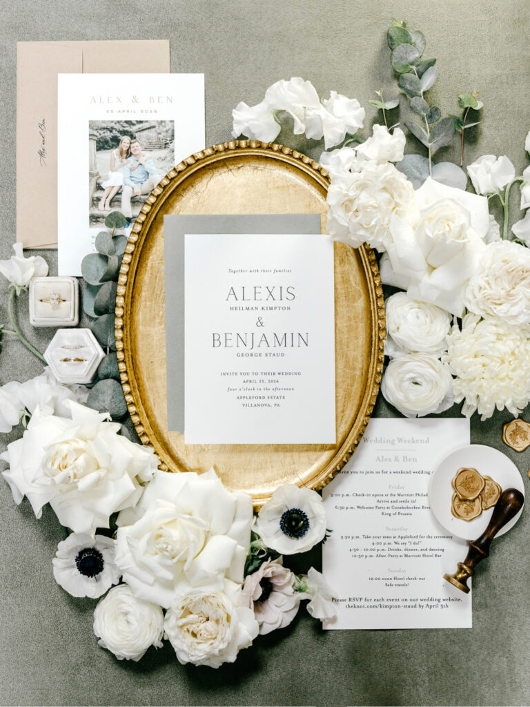 elegant wedding invitation suite by Emily Wren Photography
