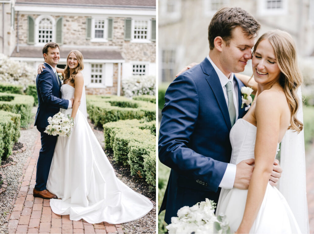 Philadelphia bride and groom wedding portraits at Appleford Estate