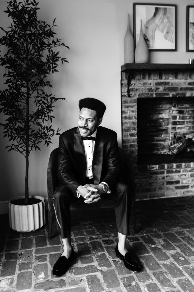 Pennsylvania groom getting ready for his spring wedding day in New Hope