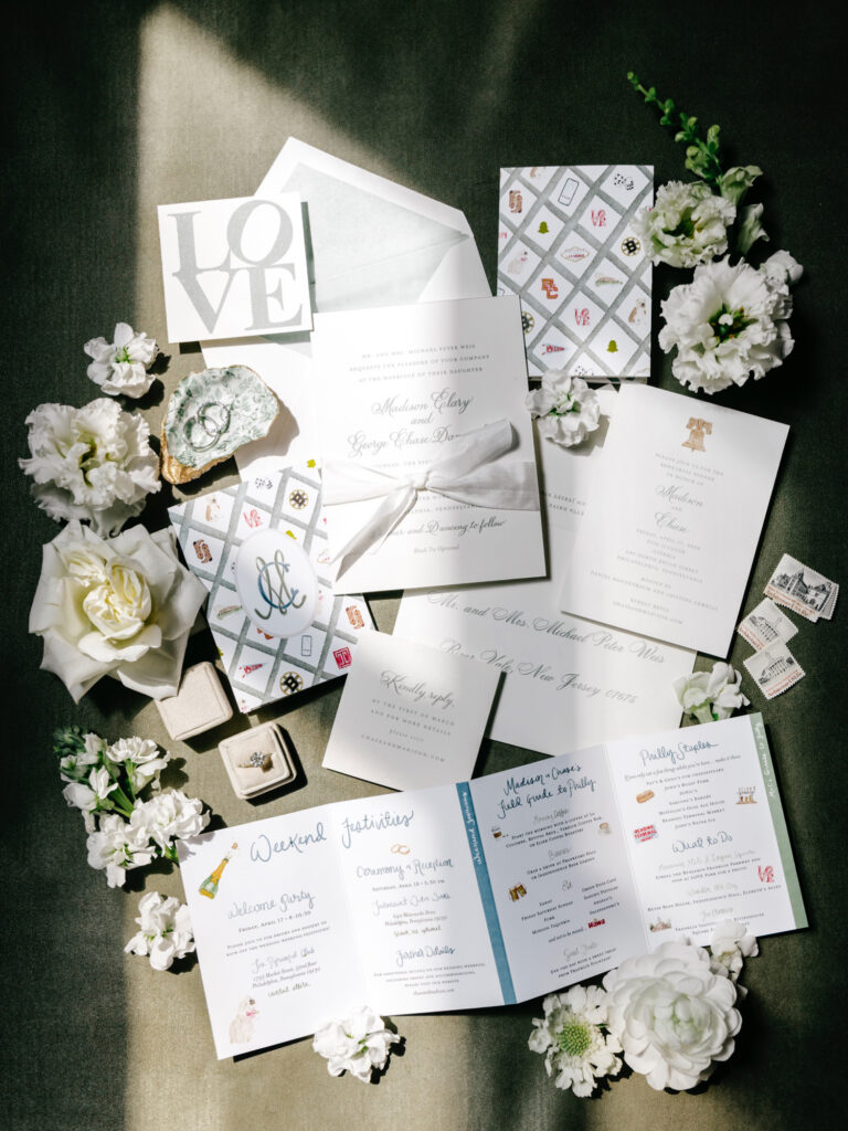 luxurious custom wedding invitation suite by Emily Wren Photography