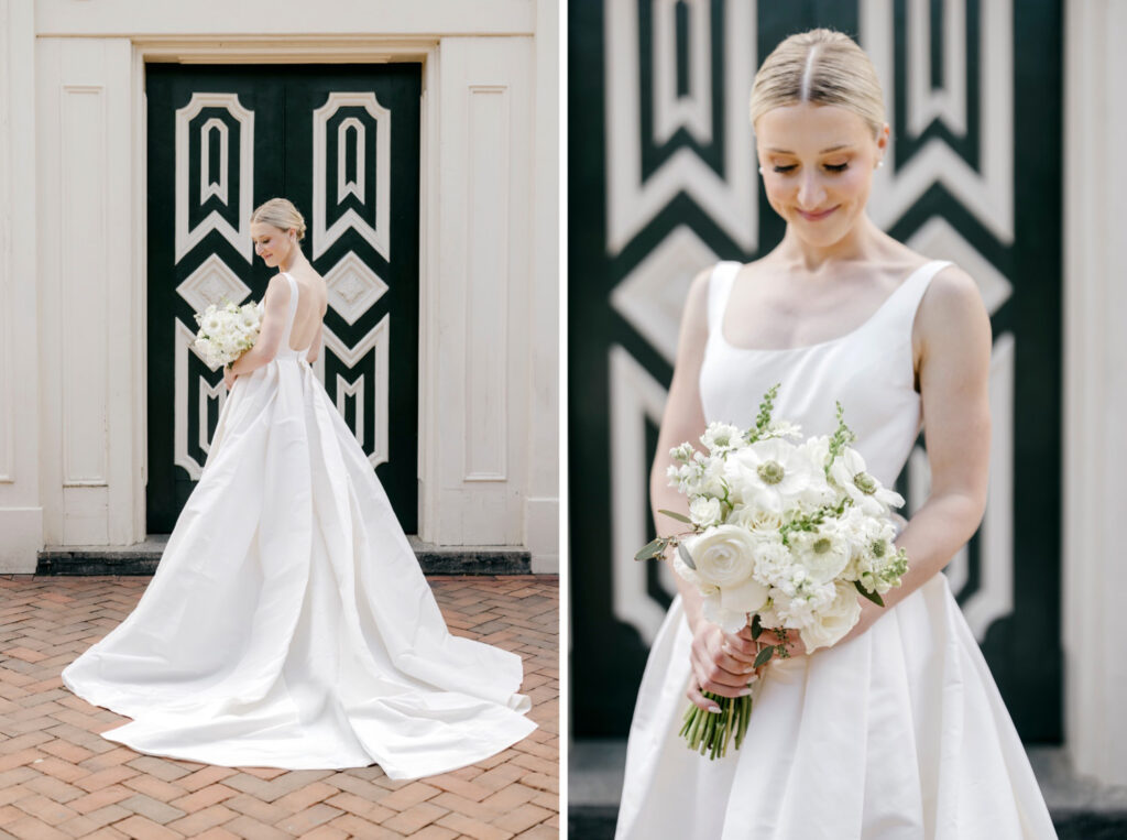elegant bridal portrait at Philadelphia Water Works by Emily Wren Photography