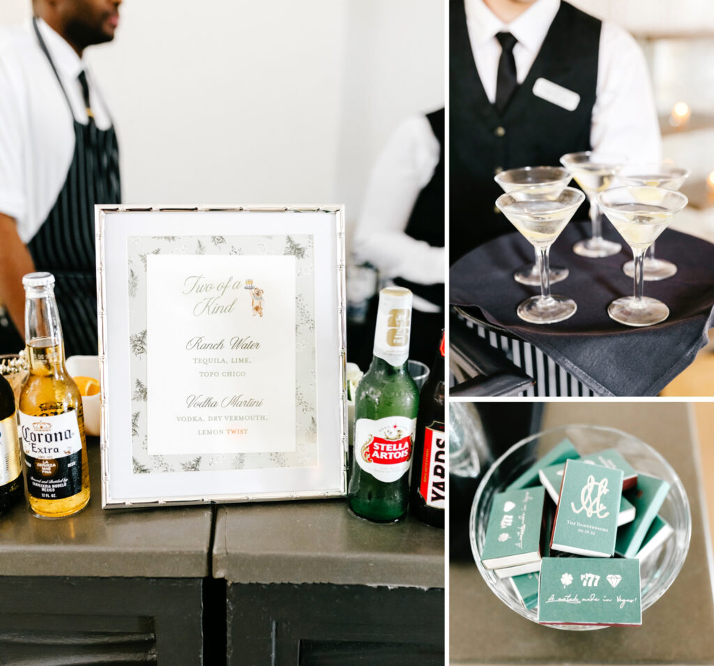 Cescaphe cocktail hour at Water Works spring wedding
