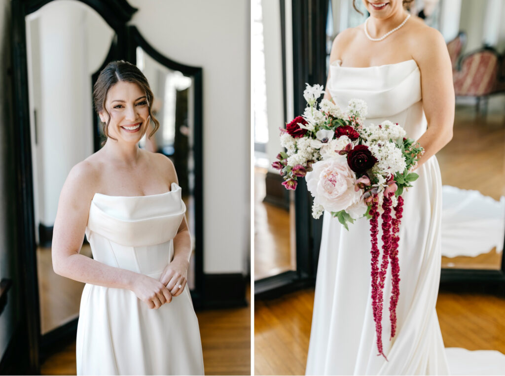 Bridal getting ready portraits by luxurious Philadelphia wedding photographer Emily Wren Photography