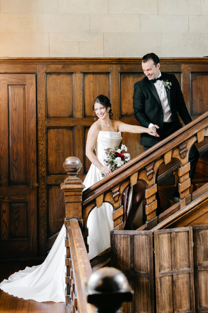 elegant wedding day portraits of bride and groom at Parque Ridley Creek by Emily Wren Photography