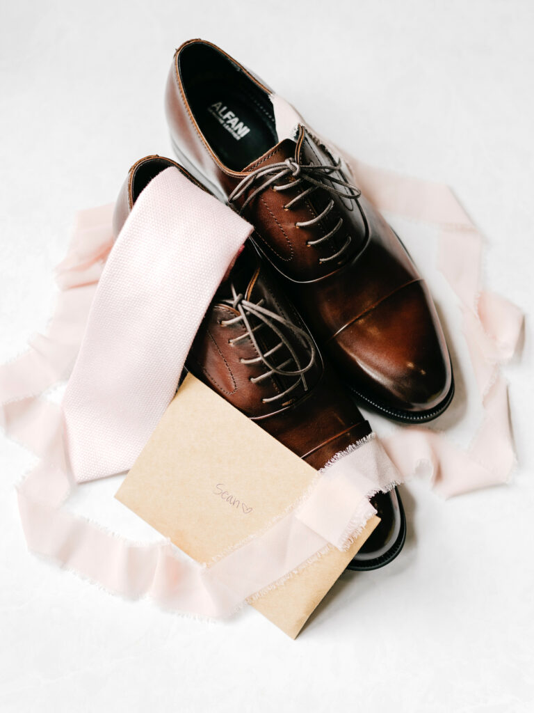 groom's getting ready details for summer garden wedding by Emily Wren Photography