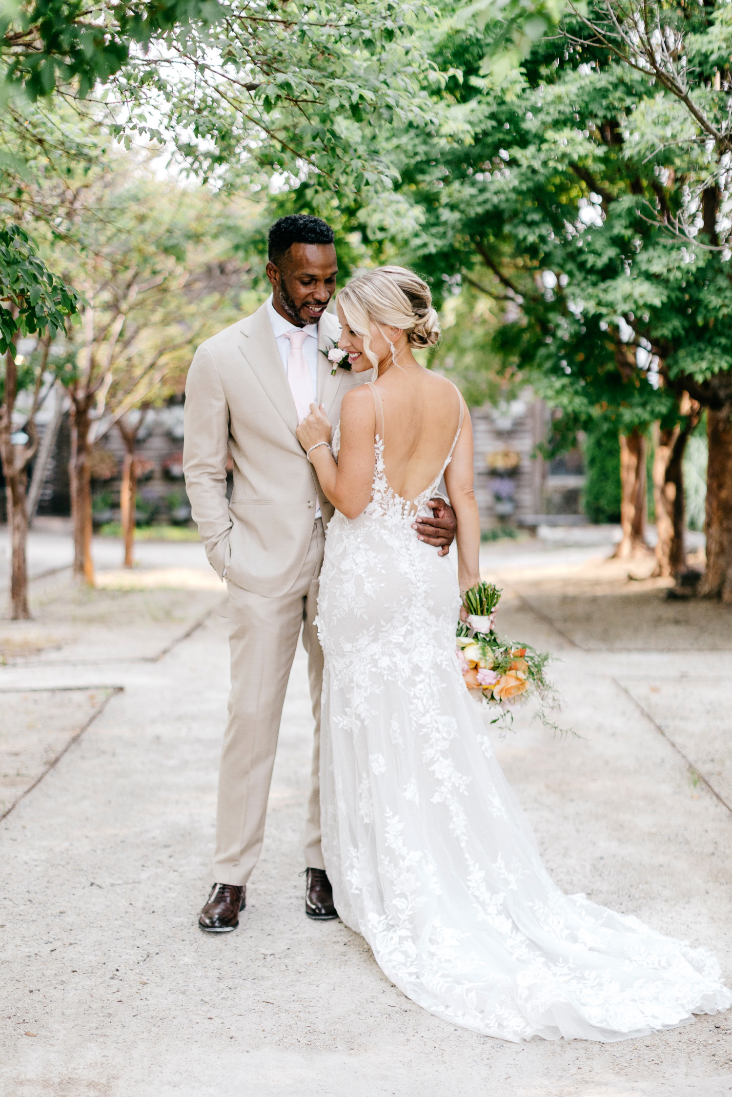 Summer wedding portraits at Terrain at Styer's by Emily Wren Photography