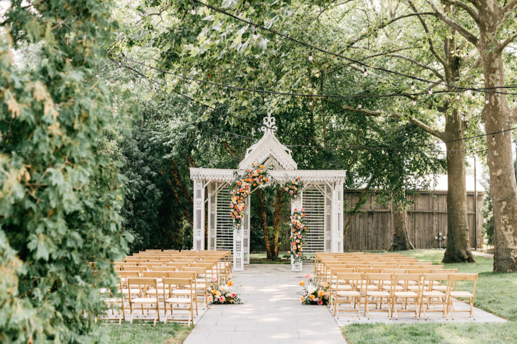 outdoor garden wedding ceremony details at Terrain at Styer's