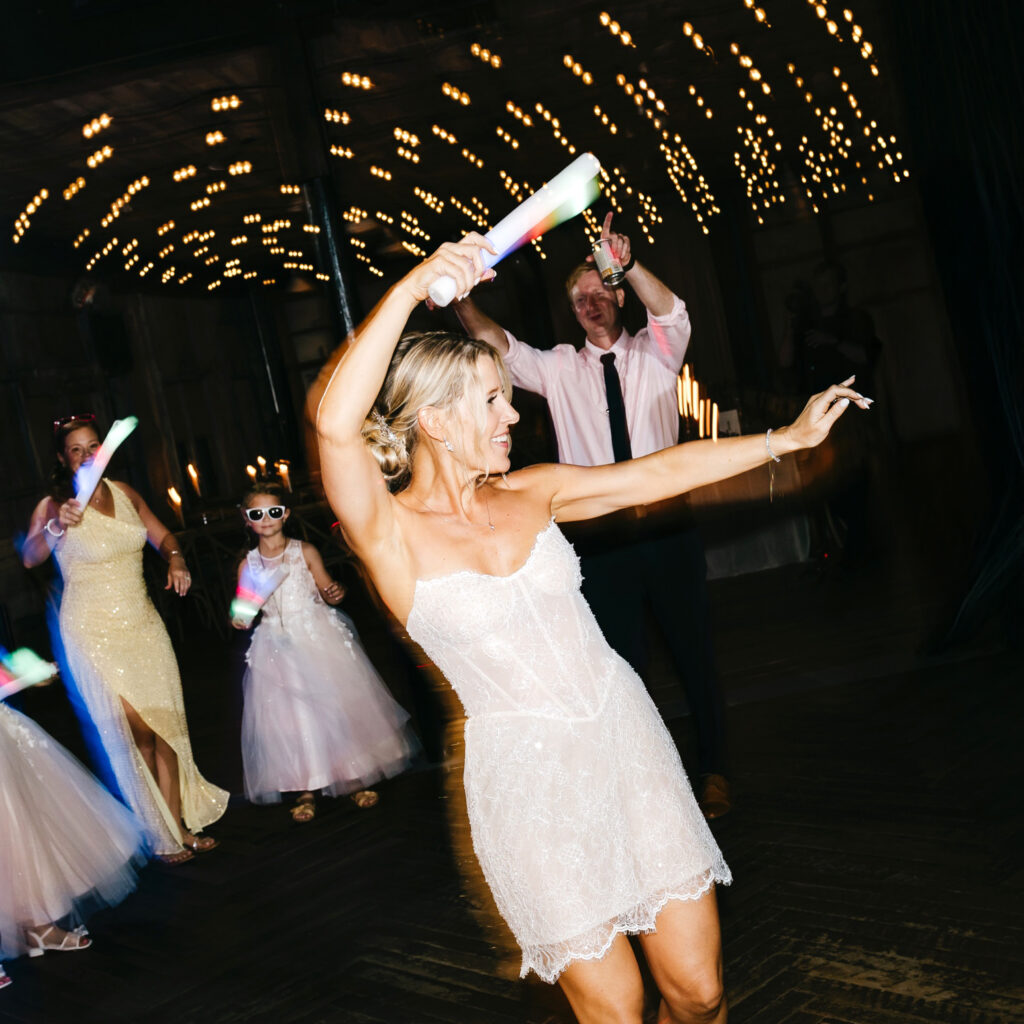 Philadelphia bride dancing and having fun at her Terrain at Styer's wedding reception